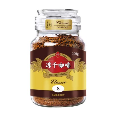 冻干咖啡速溶咖啡粉400次深度烘焙美式黑咖啡 罐装颗粒咖啡